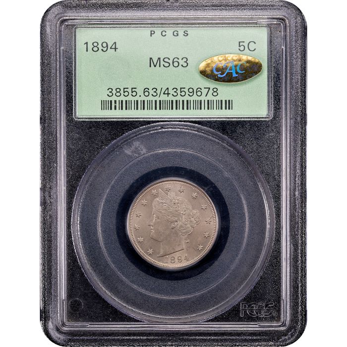 1894 Liberty Nickel (5c) Obverse Slab Image