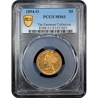 1894-O Liberty Gold Half Eagle ($5) Obverse Slab Image