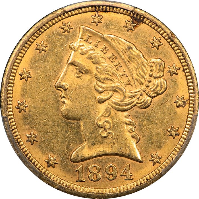 1894-O Liberty Gold Half Eagle ($5) Obverse Image