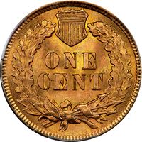 1895 Indian Cent (1c) Reverse Image