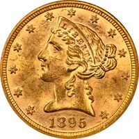 1895 Liberty Gold Half Eagle ($5) Photo 3