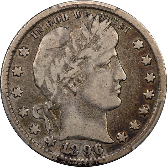 1896-O Barber Quarter (25c) Obverse Image