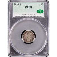 1896-S Barber Dime (10c) Obverse Image
