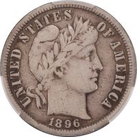 1896-S Barber Dime (10c) Photo 3