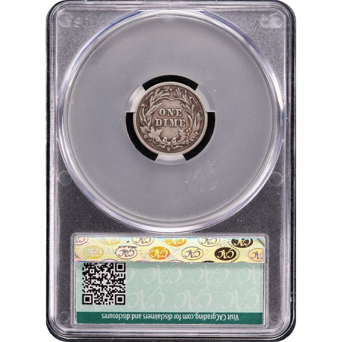 1896-S Barber Dime (10c) Reverse Image