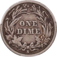 1896-S Barber Dime (10c) Photo 4