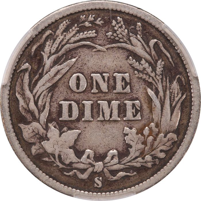 1896-S Barber Dime (10c) Photo 4