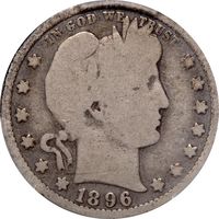 1896-S Barber Quarter (25c) Obverse Image