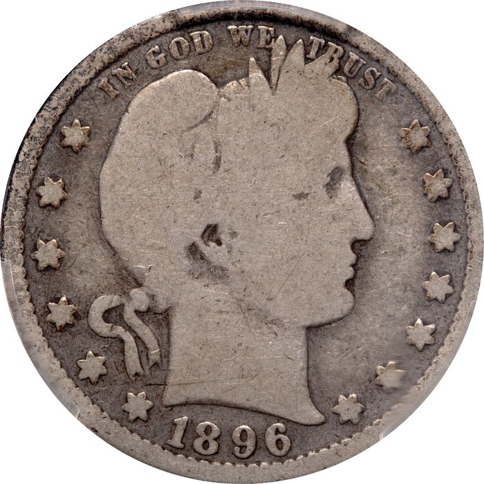 1896-S Barber Quarter (25c) Obverse Image