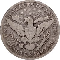 1896-S Barber Quarter (25c) Reverse Image