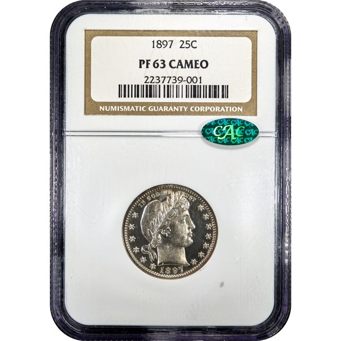 1897 Barber Quarter (25c) Obverse Slab Image