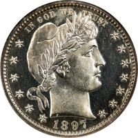 1897 Barber Quarter (25c) Obverse Image