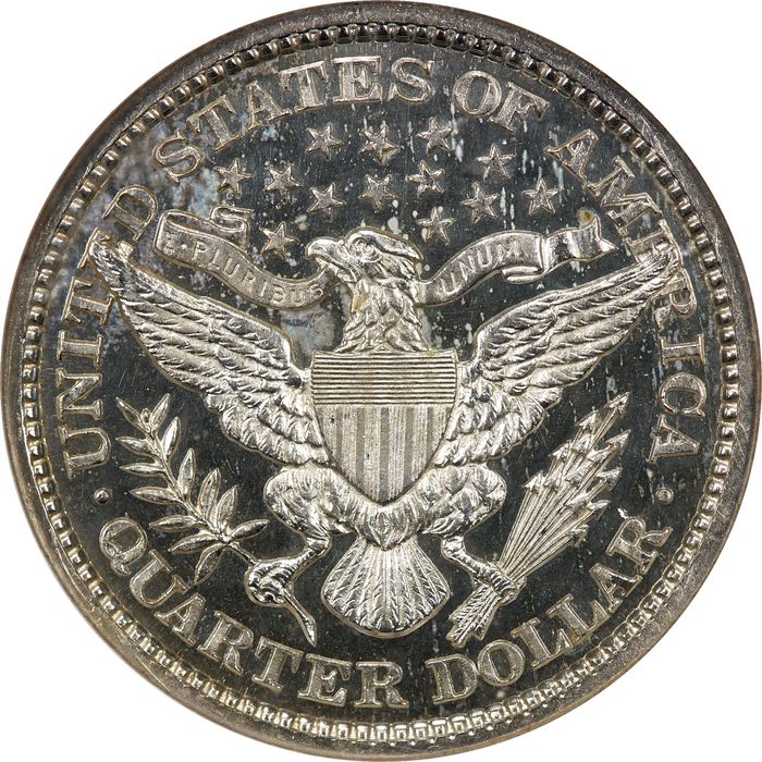 1897 Barber Quarter (25c) Reverse Image