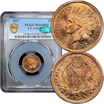 1897 Indian Cent (1c) Laidacker Collection Composite Image