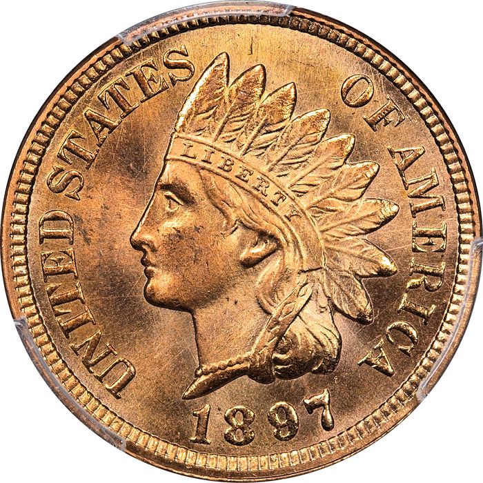 1897 Indian Cent (1c) Laidacker Collection Obverse Image