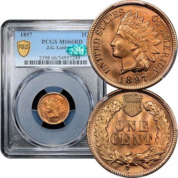 1897 Indian Cent (1c) Laidacker Collection Composite Image