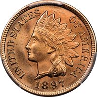 1897 Indian Cent (1c) Laidacker Collection Obverse Image