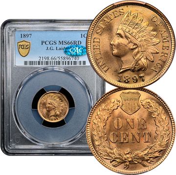 1897 Indian Cent (1c) Laidacker Collection Composite Image