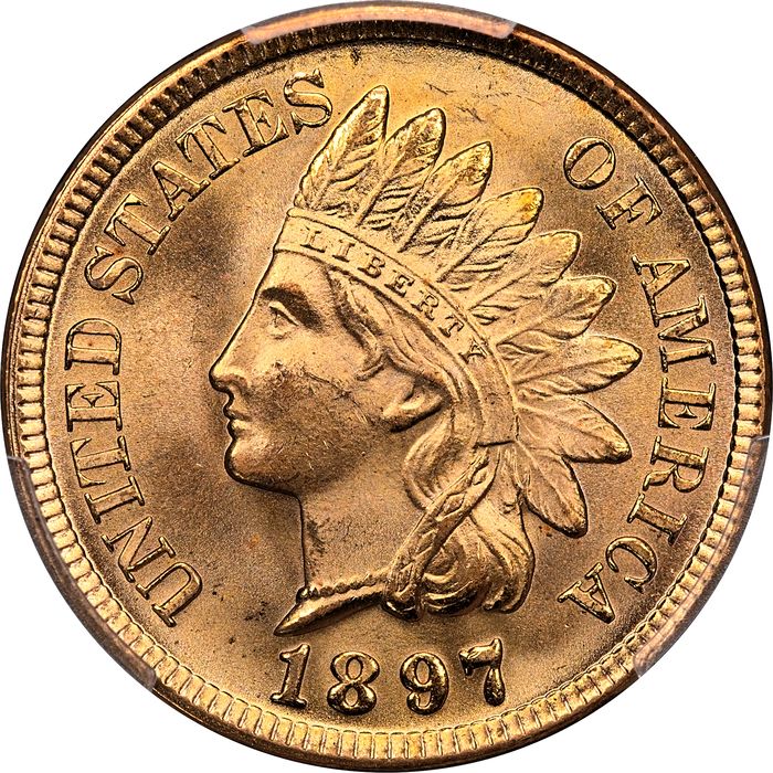 1897 Indian Cent (1c) Laidacker Collection Obverse Image