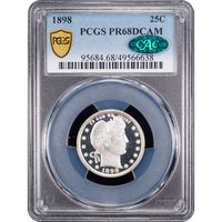 1898 Barber Quarter (25c) Obverse Slab Image