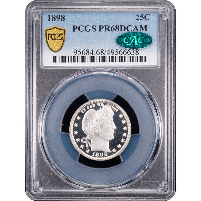 1898 Barber Quarter (25c) Obverse Slab Image