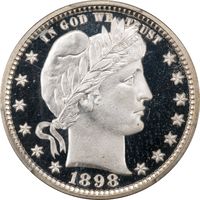 1898 Barber Quarter (25c) Obverse Image