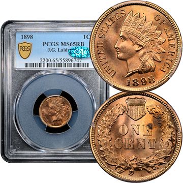1898 Indian Cent (1c) Laidacker Collection Composite Image