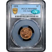 1898 Indian Cent (1c) Laidacker Collection Obverse Slab Image