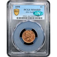 1898 Indian Cent (1c) Laidacker Collection Obverse Slab Image