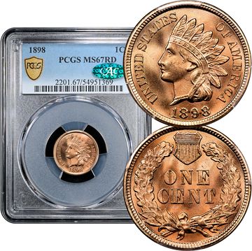 1898 Indian Cent (1c) Laidacker Collection Composite Image