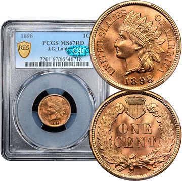 1898 Indian Cent (1c) Laidacker Collection Composite Image