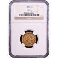 1898 Liberty Gold Half Eagle Obverse Slab Image