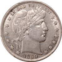 1899 Barber Half Dollar (50c) Obverse Image