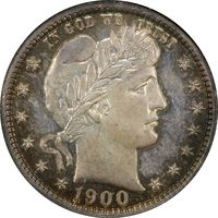 1900 Barber Quarter (25c) Obverse Image