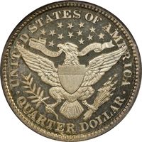 1900 Barber Quarter (25c) Reverse Image