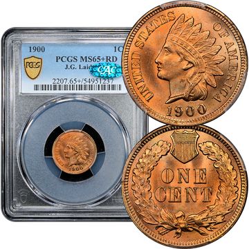 1900 Indian Cent (1c) Laidacker Collection Composite Image