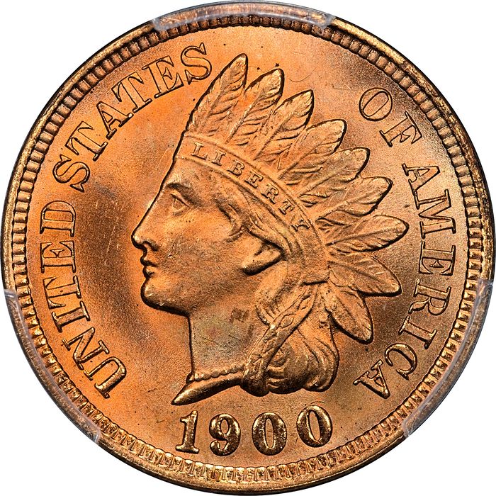 1900 Indian Cent (1c) Laidacker Collection Obverse Image