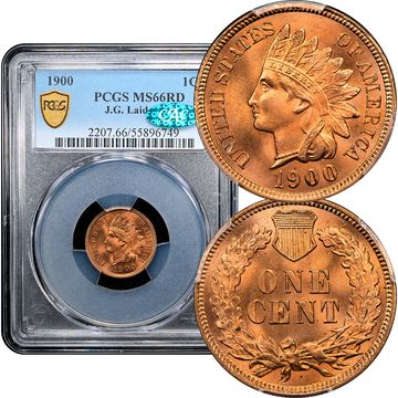 1900 Indian Cent (1c) Laidacker Collection Composite Image