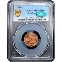1900 Indian Cent (1c) Laidacker Collection Obverse Slab Image