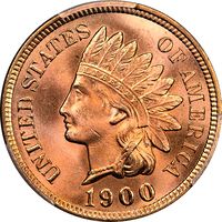 1900 Indian Cent (1c) Laidacker Collection Obverse Image