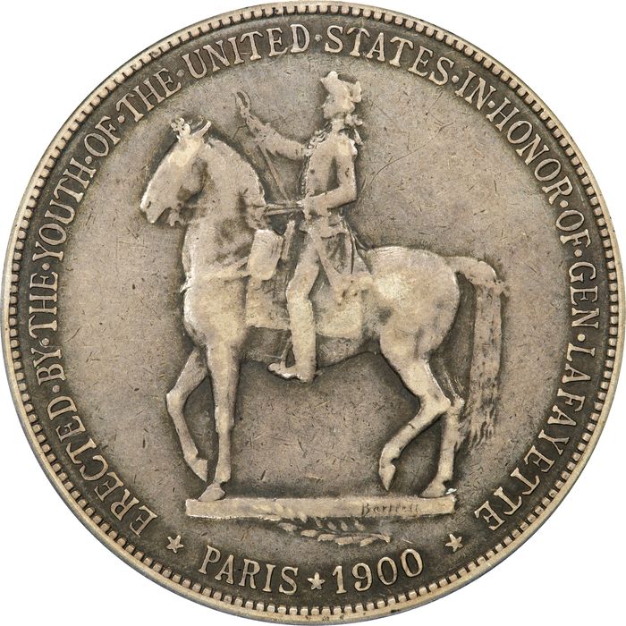 1900 Lafayette Commemorative Dollar ($1) Reverse Image