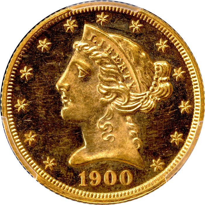 1900 Liberty Gold Half Eagle ($5) Photo 3
