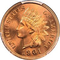 1901 Indian Cent (1c) Laidacker Collection Obverse Image