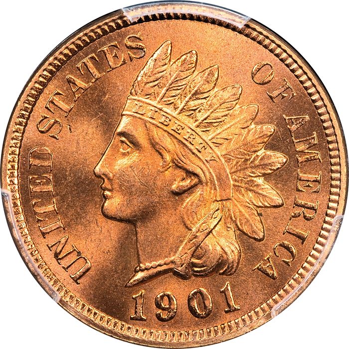 1901 Indian Cent (1c) Laidacker Collection Obverse Image