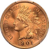 1901 Indian Cent (1c) Laidacker Collection Obverse Image