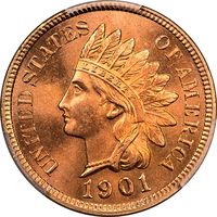 1901 Indian Cent (1c) Laidacker Collection Obverse Image