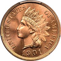 1901 Indian Cent (1c) Laidacker Collection Obverse Image