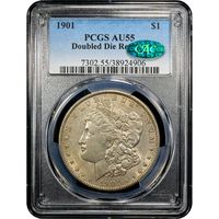 1901 Morgan Dollar ($1) Doubled Die Reverse Obverse Slab Image