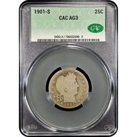 1901-S Barber Quarter (25c) Obverse Image