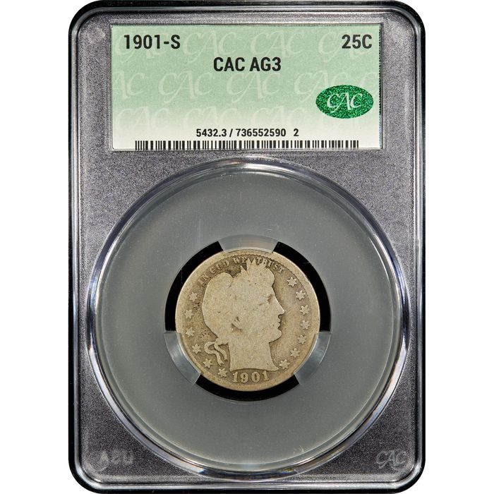 1901-S Barber Quarter (25c) Obverse Image